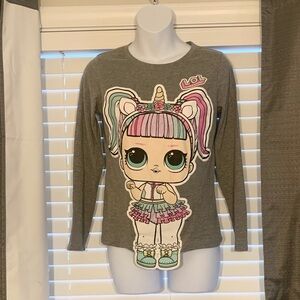 L.O.L. Surprise! Gray and Multicolor Long Sleeve Tee